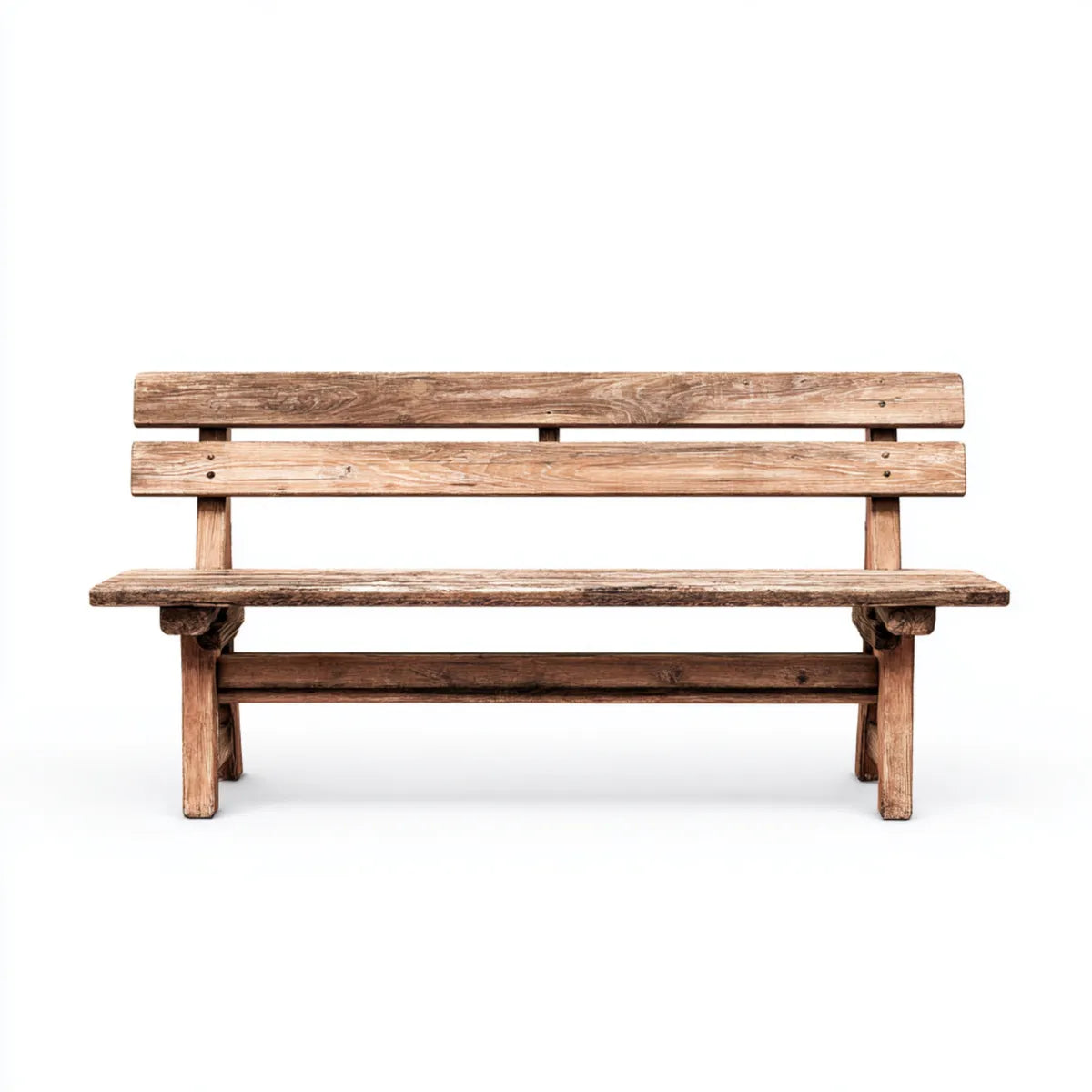 Ławka ogrodowa z litego drewna brązowego prostokątnego o kształcie 150 x 60 x 85 cm