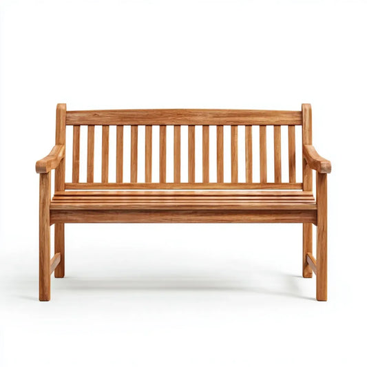 Ławka ogrodowa 2 brązowe miejsca w prostokątnym teku stałym 120 x 62 x 92 cm