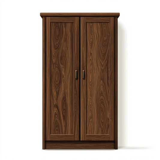 Szafa z 2 drzwiami uchylnymi Ciemnobrązowy 100 x 55 x 200 cm MDF prostokątna